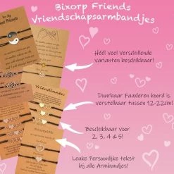 Hete verkoop 🎉 Bixorp Friends Vriendschapsarmbandjes Voor 4 Met Goudkleurige Hartjes - BFF Armband Meisjes - Best Friends Armband Vriendschap Cadeau Voor Vier 🛒 -Sieraden-horloges Winkel 550x486 9