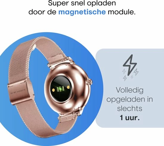 Gloednieuw ๐ OMG OH MY GADGETS O.M.G Elegante Smartwatch Dames Rosé Goud Inclusief Extra Roze Horlogeband - Smartwatch - Smartwatch Android/IOS - Activity Tracker - Horloges Voor Vrouwen - Horloge - Stappenteller - Bloeddrukmeter - Hartslagmeter - Black Friday 2022 ๐ฏ 5 Gloednieuw ๐ OMG OH MY GADGETS O.M.G Elegante Smartwatch Dames Rosé Goud Inclusief Extra Roze Horlogeband - Smartwatch - Smartwatch Android/IOS - Activity Tracker - Horloges Voor Vrouwen - Horloge - Stappenteller - Bloeddrukmeter - Hartslagmeter - Black Friday 2022 ๐ฏ - Afbeelding 3