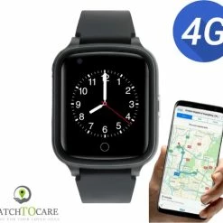 Begroting 👏 WatchToCare WTC 45S - Smartwatch - GPS Horloge - Alarmknop Ouderen - Senioren Alarm - Ouderenzorg - Valdetectie - Alzheimer - Dementie Patiënten - Alarmknop - Videobellen - Noodknop - KPN Sim Met €10 Tegoed, Geen Abonnement - Horlogeband Bruin Leer ⌛ -Sieraden-horloges Winkel 550x497