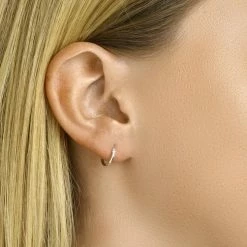 Goedkoop 👏 Glams Oorringen Ronde Buis 11 Mm - Zilver ❤️ -Sieraden-horloges Winkel 550x502 1