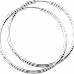 Gloednieuw 👏 YO&NO - Oorbellen - Zilver - Oorringen - Ronde Buis - 1.8mm - 40mm - Sieraden Vrouw - 925 Zilver 🎉