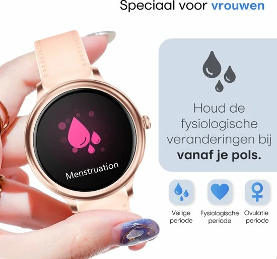 Gloednieuw ๐ OMG OH MY GADGETS O.M.G Elegante Smartwatch Dames Rosé Goud Inclusief Extra Roze Horlogeband - Smartwatch - Smartwatch Android/IOS - Activity Tracker - Horloges Voor Vrouwen - Horloge - Stappenteller - Bloeddrukmeter - Hartslagmeter - Black Friday 2022 ๐ฏ 6 Gloednieuw ๐ OMG OH MY GADGETS O.M.G Elegante Smartwatch Dames Rosé Goud Inclusief Extra Roze Horlogeband - Smartwatch - Smartwatch Android/IOS - Activity Tracker - Horloges Voor Vrouwen - Horloge - Stappenteller - Bloeddrukmeter - Hartslagmeter - Black Friday 2022 ๐ฏ - Afbeelding 4