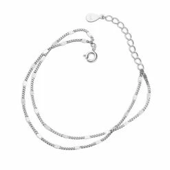 Goedkoopste 😀 Liefs Jade Armband Dames | Dubbele Armband Dames | Zilver 925 | Zilveren Armband | Cadeau Voor Vrouw | Schoencadeautje Sinterklaas | Black Friday 2022 | Kerst | Kerstcadeau Voor Vrouwen ⌛