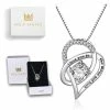 Gloednieuw ⌛ Mea Manu® I Love You To The Moon And Back Ketting - Hartje - Cadeautje Voor Vrouw - Liefdes Verrassing - Valentijn - Valentijn Geschenkset - Geschenkdoos - Valentijn Cadeautje Voor Haar - Moederdag - Moederdag Cadeautje - Zilver 👏