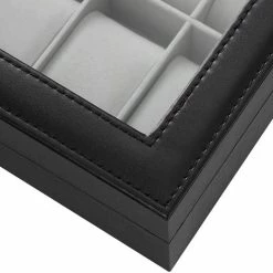 Top 10 🧨 Acaza Horlogedoos - Voor 12 Uurwerken - Zwart 💯 -Sieraden-horloges Winkel 550x517 4