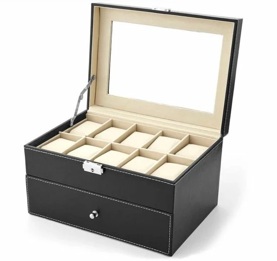 Beste recensies van π€© A&K Horlogedoos | Luxe Leren Horloge Box | Geschikt Voor Horloges En Sieraden | 20 Compartimenten Met 20 Kussentjes | Zwart Leer V2.0 π₯ 4 Beste recensies van π€© A&K Horlogedoos | Luxe Leren Horloge Box | Geschikt Voor Horloges En Sieraden | 20 Compartimenten Met 20 Kussentjes | Zwart Leer V2.0 π₯ - Afbeelding 2