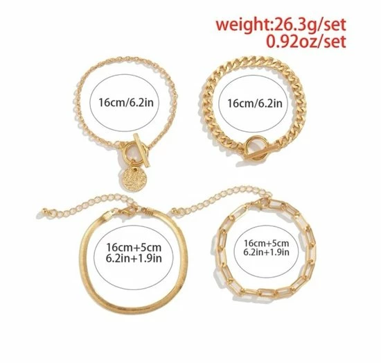 Beste recensies van π Soraro Set Armbanden | 4 Delig Set | Dames | Goudkleurig | Vrouwen Armband Goud| Sieraden | Mooie Cadeauverpakking | Sinterklaas | Black Friday | Kerst | Kerstcadeau π 4 Beste recensies van π Soraro Set Armbanden | 4 Delig Set | Dames | Goudkleurig | Vrouwen Armband Goud| Sieraden | Mooie Cadeauverpakking | Sinterklaas | Black Friday | Kerst | Kerstcadeau π - Afbeelding 2