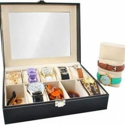 Gloednieuw ⭐ Merkloos Luxe Horlogedoos Met Kussentjes - Horloge-Opbergbox Houder Kist - Opbergkist Heren/Dames - Zwart Leer - 10 Horloges Compartimenten 👏 18 Gloednieuw ⭐ Merkloos Luxe Horlogedoos Met Kussentjes - Horloge-Opbergbox Houder Kist - Opbergkist Heren/Dames - Zwart Leer - 10 Horloges Compartimenten 👏 -Sieraden-horloges Winkel 550x528 4