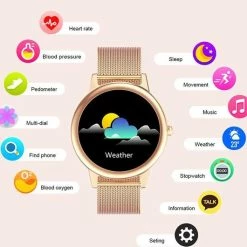 Flash-uitverkoop ✨ Belesy® LOVERS HUG - Smartwatch Dames - Smartwatch Heren - Horloge - Stappenteller - Full Touch – Diverse Wijzerplaten - Bloeddruk - Mutli Sport – Zwart Leer ⌛ -Sieraden-horloges Winkel 550x530 2