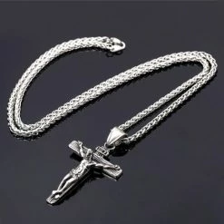 Kopen 🧨 Cabantis Kruis Ketting (Rozenkrans) - Ketting Dames - Ketting Heren - Cadeau Voor Vrouw - Cadeau Voor Man - Sieraden - Rozenkrans Zilverkleurig ⭐ -Sieraden-horloges Winkel 550x537 2