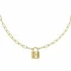 Beste Pirce 🥰 Ketting Little Lock - Yehwang - Schakelketting - One Size - Goud 🛒 -Sieraden-horloges Winkel 550x537 4