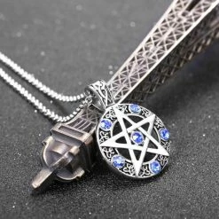 Beste deal ✔️ Akyol Pentagram Ketting | Pentagram Sieraden - Gothic Sieraden -pentakel Ketting Blauw | Gift | Cadeau-ketting Voor Vriend - Valentijn Cadeau-Ster Ketting Met Steentje-kerst Cadeau -kerst Cadeau Ketting – Pentagram Ingelegd Hao Stenen Hanger | Mode Glamour 🎉 -Sieraden-horloges Winkel 550x540 7
