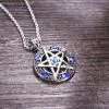 Beste deal ✔️ Akyol Pentagram Ketting | Pentagram Sieraden - Gothic Sieraden -pentakel Ketting Blauw | Gift | Cadeau-ketting Voor Vriend - Valentijn Cadeau-Ster Ketting Met Steentje-kerst Cadeau -kerst Cadeau Ketting – Pentagram Ingelegd Hao Stenen Hanger | Mode Glamour 🎉 -Sieraden-horloges Winkel 550x541