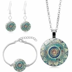 Kopen 🤩 Chanerie | Cadeau | Moederdag | Sieradenset | Ketting | Oorbellen | Armband | Set | Boeddhisme | Mandala | Cadeau Voor Haar 🔥
