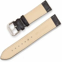 Groothandel ❤️ SmartphoneClip Horlogeband - Leer - 22mm - Zwart ⭐ -Sieraden-horloges Winkel 550x544