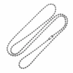 Goedkoopste 🔥 Fako Bijoux® - Bolletjes Ketting - Ball Chain - RVS - Stainless Steel - 2.4mm - 80cm - Zilverkleurig - Sinterklaas & Kerst 😍