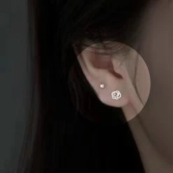 Goedkoopste ⭐ Gading®Oorknopjes Zilveren Dames - Oorknoppen Met Roos- Goud Oorknoppen-6mm - 925 Zilver 🌟 -Sieraden-horloges Winkel 550x550 1000