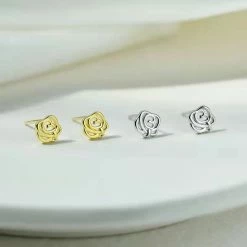 Goedkoopste ⭐ Gading®Oorknopjes Zilveren Dames - Oorknoppen Met Roos- Goud Oorknoppen-6mm - 925 Zilver 🌟 -Sieraden-horloges Winkel 550x550 1001