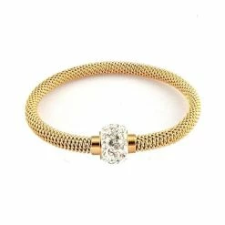 Groothandel ๐ฅฐ Shamballa / Popcorn Armband | Goudkleurig | Magneetsluiting | 6 Mm | Fashion Favorite ๐คฉ