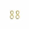 Begroting 😍 New Bling 9NBG-0251 Gouden Oorknopjes - Dames - Infinity - 4 X2 Mm - 14 Karaat - Goud ⭐