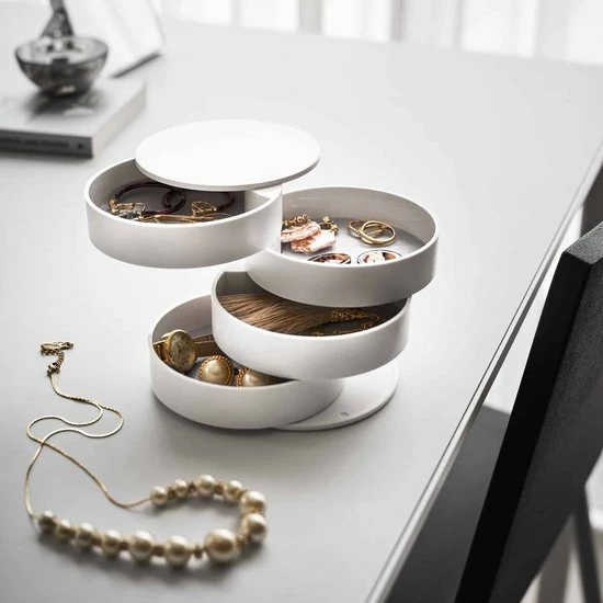 Beste deal 🎁 Yamazaki Sieradendoos Draaibaar Wit - Wit - Decoratief ⭐ 3 Beste deal 🎁 Yamazaki Sieradendoos Draaibaar Wit - Wit - Decoratief ⭐