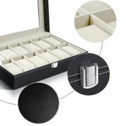 Goedkoopste 😍 Merkloos AXBO - Luxe Horloge Doos – Opbergdoos – 12 Vakken – Zwart Leer 🔥 -Sieraden-horloges Winkel 550x550 1111