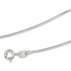 Nieuw ⭐ Xiu Jewels 925 Zilveren Ketting Vierkant Slangen 0.7 Mm - 40 Cm 🤩
