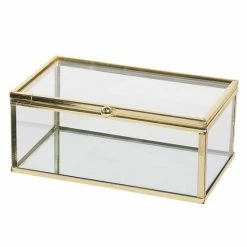 Kopen 😉 Clayre & Eef Sieradendoos 14x8x6 Cm Glas Juwelendoos Sieradenbox Sieradenkist ✨