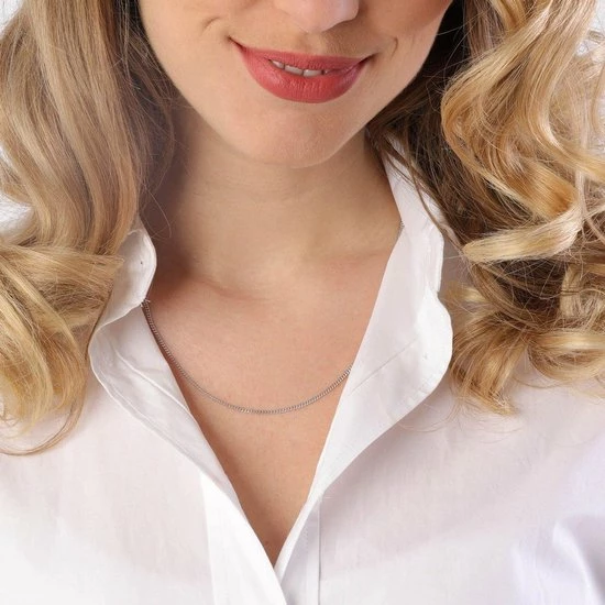 Beste Pirce ๐ Lucardi - Dames Ketting Gourmet Schakel - Echt Zilver - Ketting - Cadeau - 50 Cm - Zilverkleurig ๐ 8 Beste Pirce ๐ Lucardi - Dames Ketting Gourmet Schakel - Echt Zilver - Ketting - Cadeau - 50 Cm - Zilverkleurig ๐ - Afbeelding 6