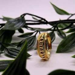 Beste deal 🧨 Despora Anxiety Ring - (Golf) - Stress Ring - Fidget Ring - Anxiety Ring For Finger - Draaibare Ring Dames - Spinning Ring - Spinner Ring - (Zilver 925) Gold-Plated ✨ -Sieraden-horloges Winkel 550x550 1281