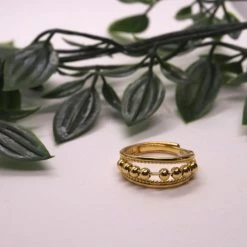 Beste deal 🧨 Despora Anxiety Ring - (Golf) - Stress Ring - Fidget Ring - Anxiety Ring For Finger - Draaibare Ring Dames - Spinning Ring - Spinner Ring - (Zilver 925) Gold-Plated ✨ -Sieraden-horloges Winkel 550x550 1285