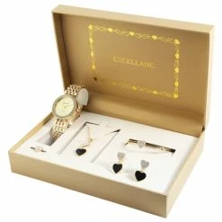 Beste deal ❤️ Excellanc Dames Cadeau Set Met Horloge , Ketting , Armband , Oorbellen En Ring ✨