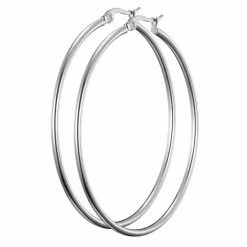 Beste Pirce ⭐ Fako Bijoux® - Oorringen - Hoepel Oorbellen - RVS - Stainless Steel - Staal - 80mm - Zilverkleurig ✨ -Sieraden-horloges Winkel 550x550 1311