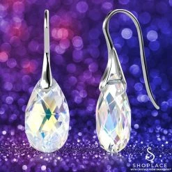 Beste deal 🔔 Shoplace Oorbellen Dames Met Swarovski Kristallen - Druppel - 18K Witgoud Verguld - Oorhangers - Swarovski Oorbellen - Cadeauverpakking - Sinterklaas - Kerst Cadeau 🧨 -Sieraden-horloges Winkel 550x550 1320