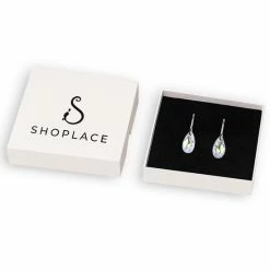 Beste deal 🔔 Shoplace Oorbellen Dames Met Swarovski Kristallen - Druppel - 18K Witgoud Verguld - Oorhangers - Swarovski Oorbellen - Cadeauverpakking - Sinterklaas - Kerst Cadeau 🧨 -Sieraden-horloges Winkel 550x550 1321