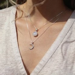 Aanbiedingen 🌟 Terra Edela Natuursieraad - 925 Sterling Zilver Halve Maan Crescent Moon Ketting Hanger ✔️ -Sieraden-horloges Winkel 550x550 1332