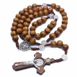 Goedkoopste 😍 Fako Bijoux® - Rozenkrans Ketting - Sandelhout - 10mm - Sinterklaas & Kerst ✨