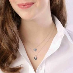 Nieuw 👍 Lucardi - Dames Ketting Kristal Birthstone - Echt Zilver - Ketting - Cadeau - 45 Cm - Zilverkleurig 🎉 -Sieraden-horloges Winkel 550x550 216