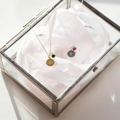 Nieuw 👍 Lucardi - Dames Ketting Kristal Birthstone - Echt Zilver - Ketting - Cadeau - 45 Cm - Zilverkleurig 🎉 -Sieraden-horloges Winkel 550x550 218