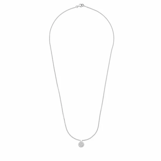 Nieuw π New Bling 9NB-0695 Zilveren Ketting Met Hangertje - Dames - Zirkonia Steentjes - Rondje - 7 Mm Doorsnee - Ankerschakel - 45 Cm - 0,86 Dikte - Rhodium - Zilver π 4 Nieuw π New Bling 9NB-0695 Zilveren Ketting Met Hangertje - Dames - Zirkonia Steentjes - Rondje - 7 Mm Doorsnee - Ankerschakel - 45 Cm - 0,86 Dikte - Rhodium - Zilver π - Afbeelding 2