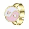 Korting 😍 Lucardi - Dames Ringen Met Roze Yin En Yang - Ring - Cadeau - Bijoux - 🔥 -Sieraden-horloges Winkel 550x550 299