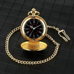 Aanbiedingen 🔔 GWS Zakhorloge Quartz Goud/Zwart – Pocket ⌚ Watch Met Ketting - Quartz Zakhorloge Met Romeinse Cijfers 💯 -Sieraden-horloges Winkel 550x550 30