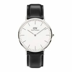 Begroting ❤️ Daniel Wellington Classic Sheffield DW00100020 - Horloge - Leer - Zwart - Ø 40 Mm 😉
