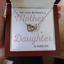 Beste Pirce 🛒 OprechteSieraden Moeder Dochter Ketting - Verbonden Harten - Cadeau Voor Mama - Moeder Dochter Sieraden - Persoonlijk En Uniek - Moeder Cadeau - Moederdag Cadeautje ⭐ -Sieraden-horloges Winkel 550x550 313