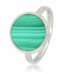 Beste recensies van 🌟 My Bendel - Ring Zilver - Met Groene Malachiet Steen - My Bendel - De Aderen In Deze Groene Stenen Ring Geven De Ring Een Levendige En Warme Uitstraling - Met Luxe Cadeauverpakking 🔔