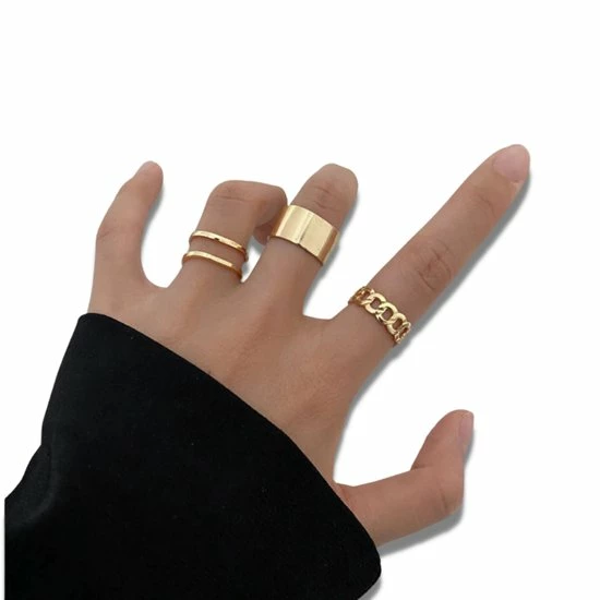 Uitgang ⌛ Joboly Ringen Set Ringset 10 Stuks - Goudkleurig - Dames ⭐ 4 Uitgang ⌛ Joboly Ringen Set Ringset 10 Stuks - Goudkleurig - Dames ⭐ - Afbeelding 2