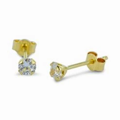 Promo ๐ฅฐ Silventi New Bling 9NBG-0417 Gouden Oorknopjes - Dames - Zirkonia - 3 Mm Doorsnee - 14 Karaat - Goud ๐