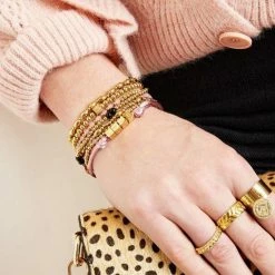 Goedkoopste ⭐ Yehwang NIEUW! Setje Armbanden - 2 Stuks - Natuursteen - Stainless Steel - Paars/Roze ❤️ -Sieraden-horloges Winkel 550x550 346