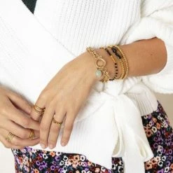 Goedkoopste ⭐ Yehwang NIEUW! Setje Armbanden - 2 Stuks - Natuursteen - Stainless Steel - Paars/Roze ❤️ -Sieraden-horloges Winkel 550x550 347