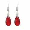 Beste Pirce ✔️ Behave® - Oorbellen Dames – Zilver Kleurig - Oorhangers – Rood – Druppel Vorm 😍 -Sieraden-horloges Winkel 550x550 424